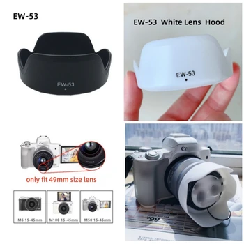 EW-53 EW53 napellenző megfordítható kamera 49 mm-es objektív Canon EOS M1 M2 M3 M5 M6 M50 Mark II R10 RP Tartozékok ABS műanyaghoz