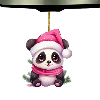 Karácsonyi panda medál Kreatív aranyos állatok Panda medál karácsonyi ajándékhoz Home Autó dekoráció Autó kiegészítők