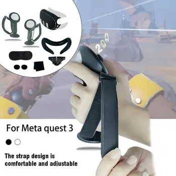 Meta/Oculus Quest 3 tartozékokhoz Állítható fejpánt szilikon védőburkolat Blackout orrpárnák készlet
