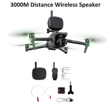 Drone univerzális vezeték nélküli hangszóró DJI Mini 4 Pro / Mavic 3 / Mini 3 Pro / Air 3 / Air 2 számára 3000M távolságú távoli hangszóró tartozékok