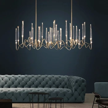 Modern luxus LED kristálycsillár fa ág gyertya mennyezet függő lámpák esküvői függőlámpa étkezéshez hálószoba dekoráció