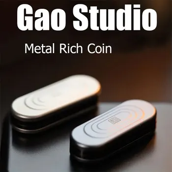 Gao Studio Metal Rich Coin Magnetic Fidget Slider Haptikus csúszka EDC Adult Fidget játékok ADHD eszköz szorongás irodai stresszoldó játék