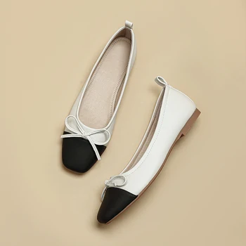 Női cipő 2024 tavaszi/nyári új balettcipő Koreai divat pillangócsomós lapos cipő női retro sokoldalú női cipő