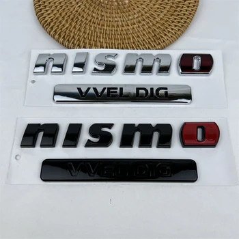 Autó matricák ABS fekete ezüst embléma műanyag logó csomagtartó külső csere címke Nissan Patrol Nismo VVEL DIG automatikus tartozékok